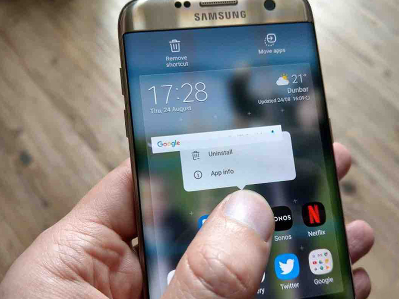 Xóa ứng dụng trên điện thoại Samsung